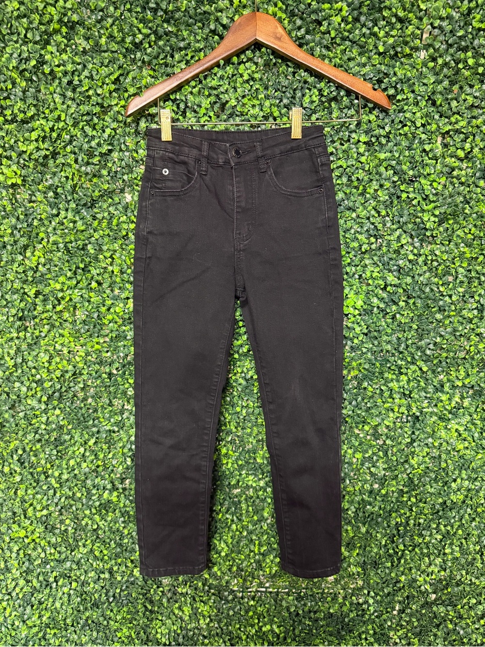 Alexander Bling Classic High-Rise Black Straight Jeans size 27